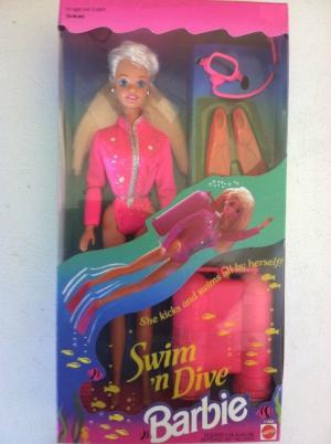 Кукла Барби аквалангистка. Умеет плавать. 93г.