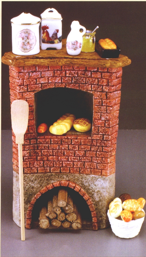 Кирпичная печь, угловая декорированная
