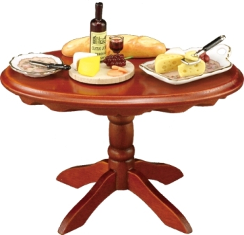 Столик овальный декорированный "Сыр и вино"
