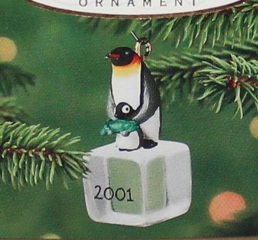 Елочная игрушка на маленькую елочку Пингвин с детенышем