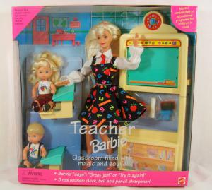 Набор из кукол Барби, девочка и мальчик; с классной комнатой, Музыкальный, 95 г.