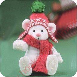 Миниатюрный подвижный мишка Тедди "Снежок" 02г.