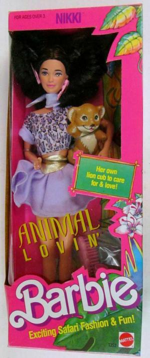 Винтажная кукла Барби Никки с львенком 88г.