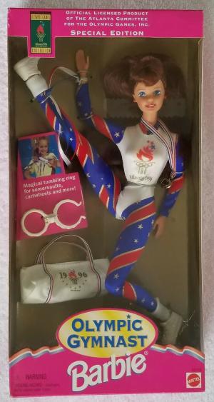 Кукла Барби Олимпийская Гимнастка шарнирная, рыжая, 96г.