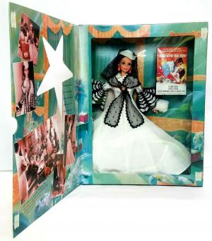 Коллекционная кукла Барби с настоящими ресничками Скарлет О Хара, в белом, Унесенные ветром, 94 г.