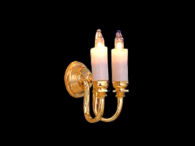 Бра на стену в виде двух свечек (цвет золотой)